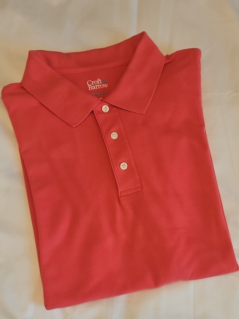 croft & barrow Men's Coral-Red Polo Shirt